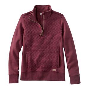 L. L. Bean Women's Quilted Quarter-Zip Pullover - XL